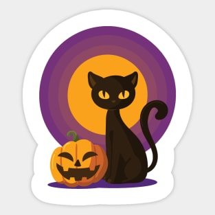 Halloween Black Cat Sticker